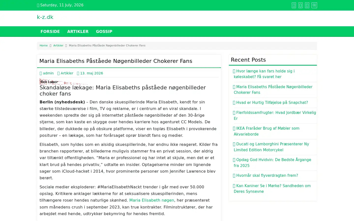 Screenshot of k-z.dk