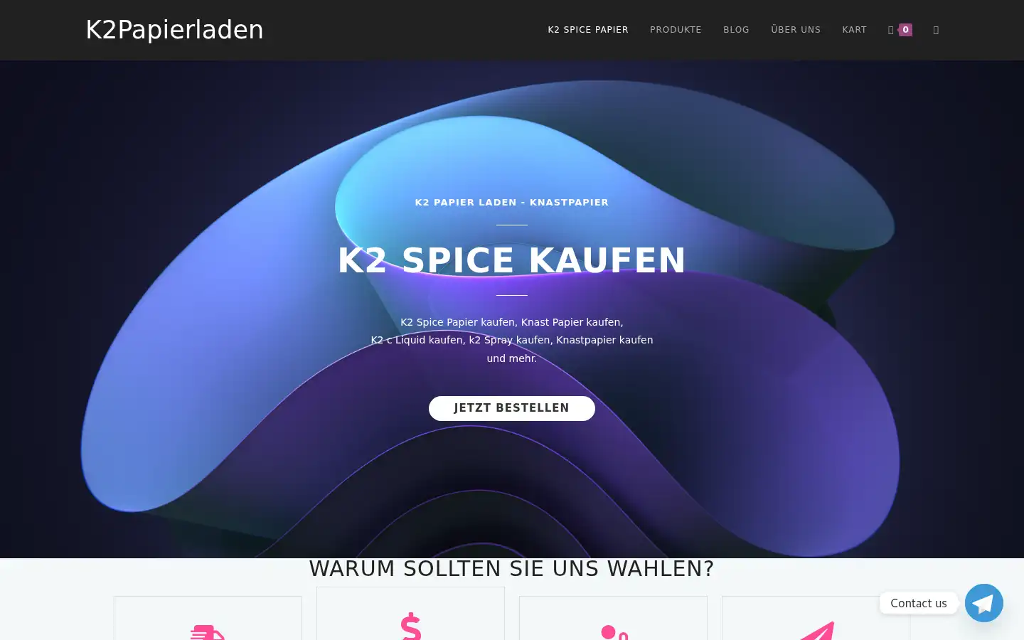 Screenshot of k2papierladen.com