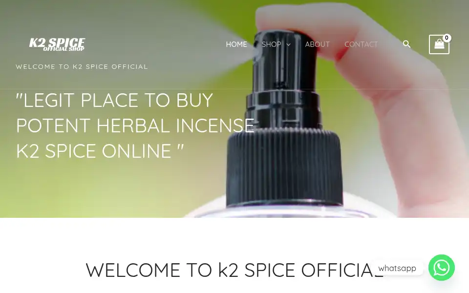 Screenshot of k2spiceofficial.com