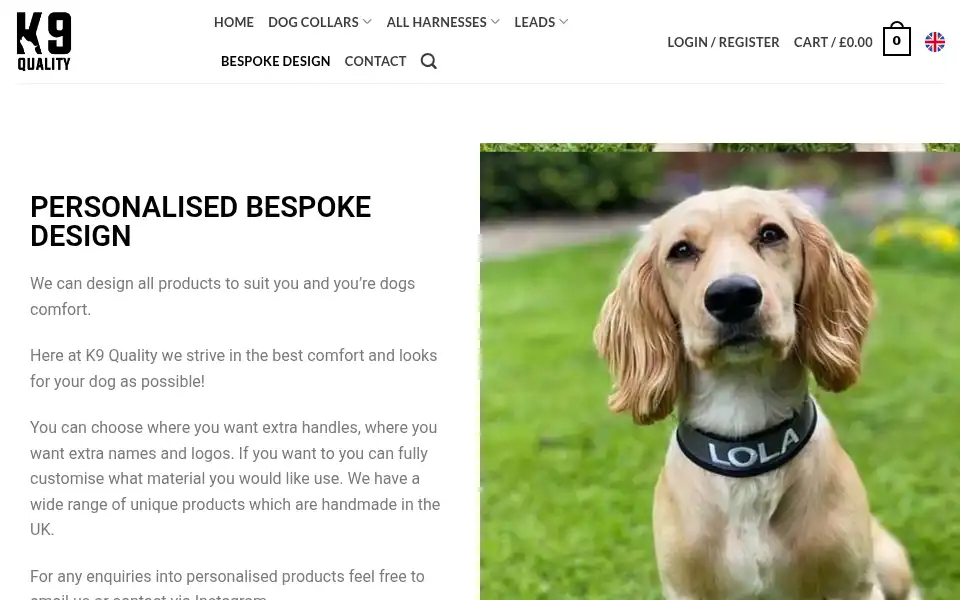 Screenshot of k9quality.com
