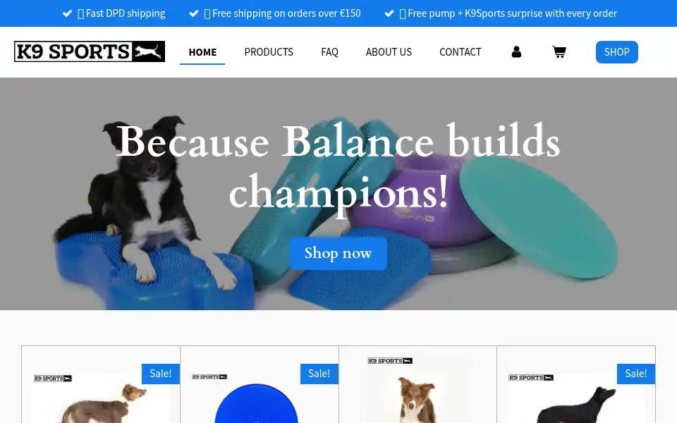 Screenshot of k9sports.eu
