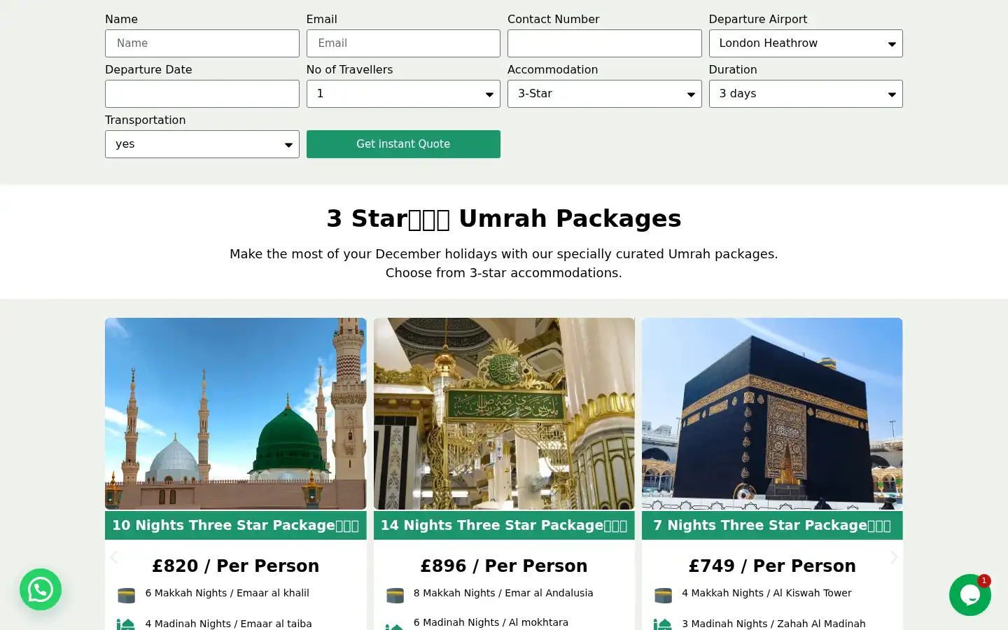 Screenshot of kaabatours.co.uk