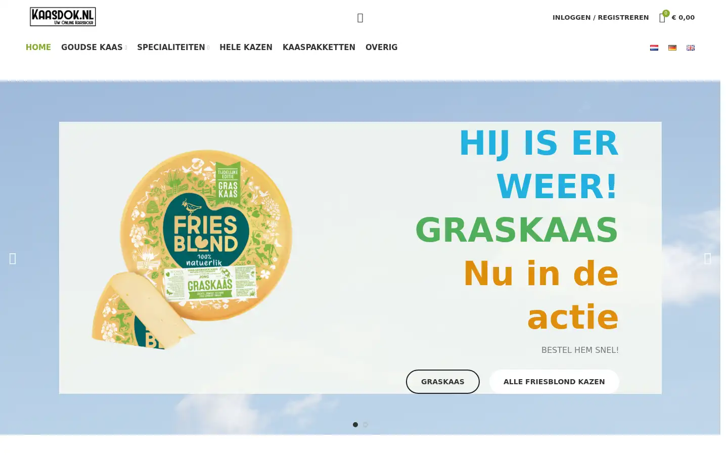 Screenshot of kaasdok.nl