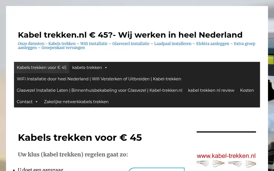 Screenshot of kabel-trekken.nl