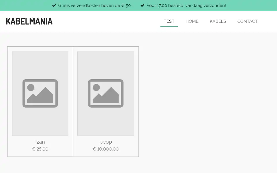 Screenshot of kabelmania.nl