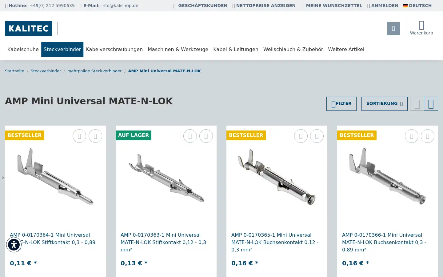 Screenshot of kabelschuhe-shop.de