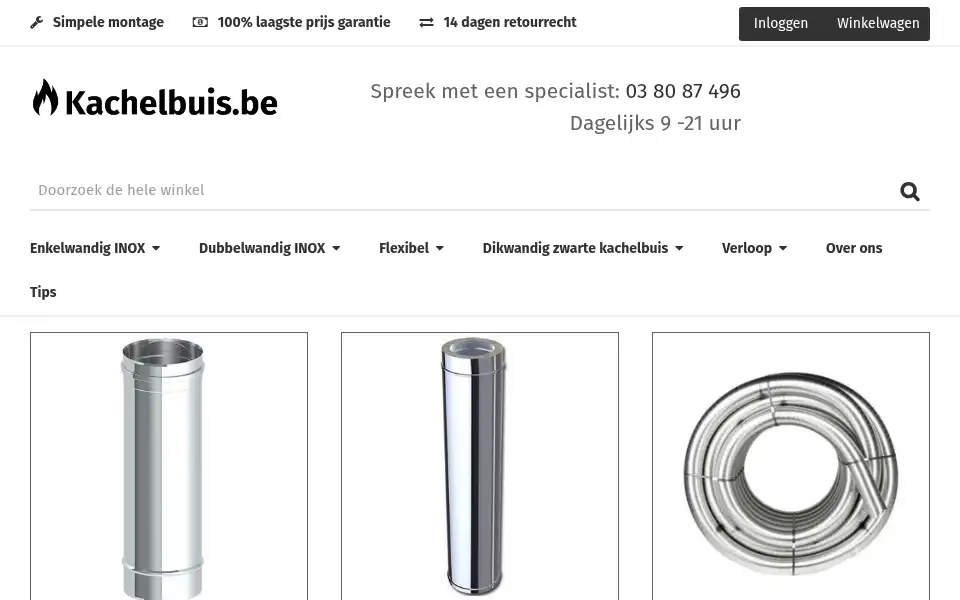 Screenshot of kachelbuis.be