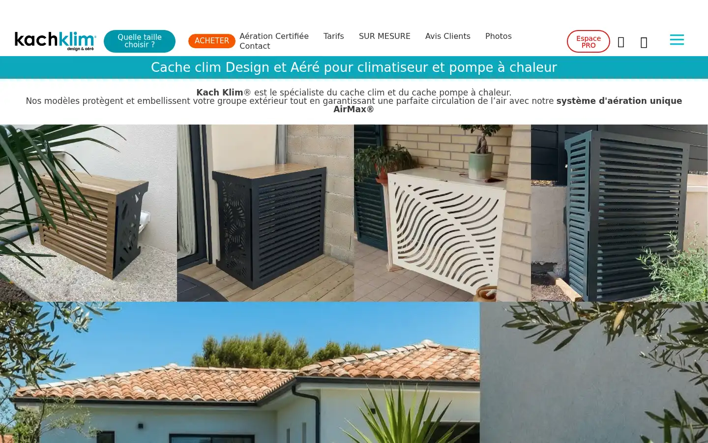 Screenshot of kachklim.fr