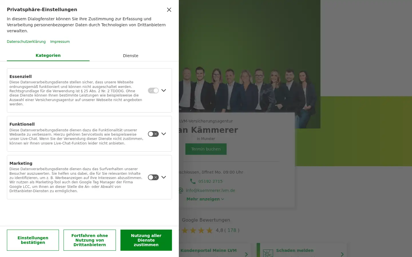 Screenshot of kaemmerer.lvm.de