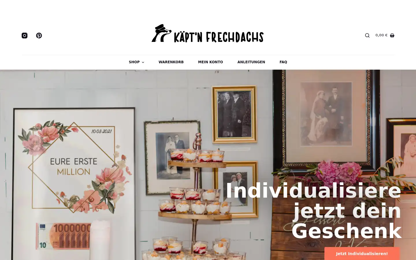 Screenshot of kaeptnfrechdachs.de