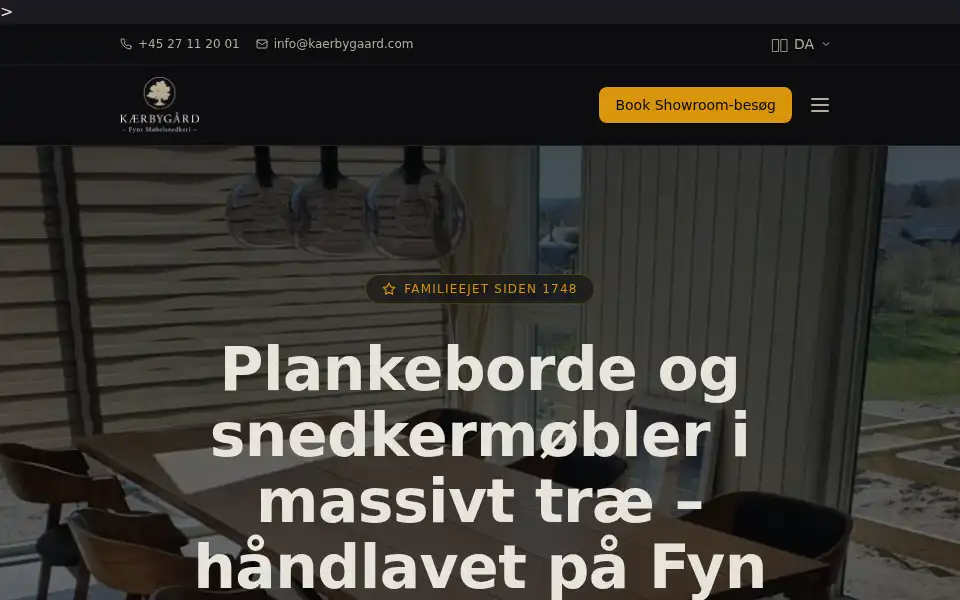 Screenshot of kaerbygaard.com