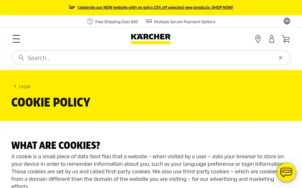 Screenshot of kaercher.co.uk