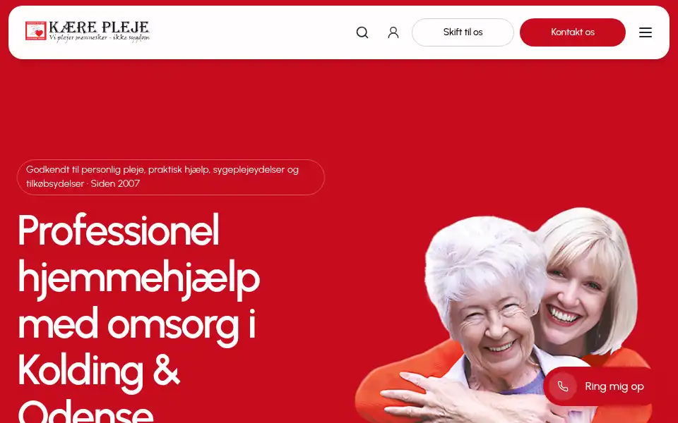 Screenshot of kaerepleje.dk