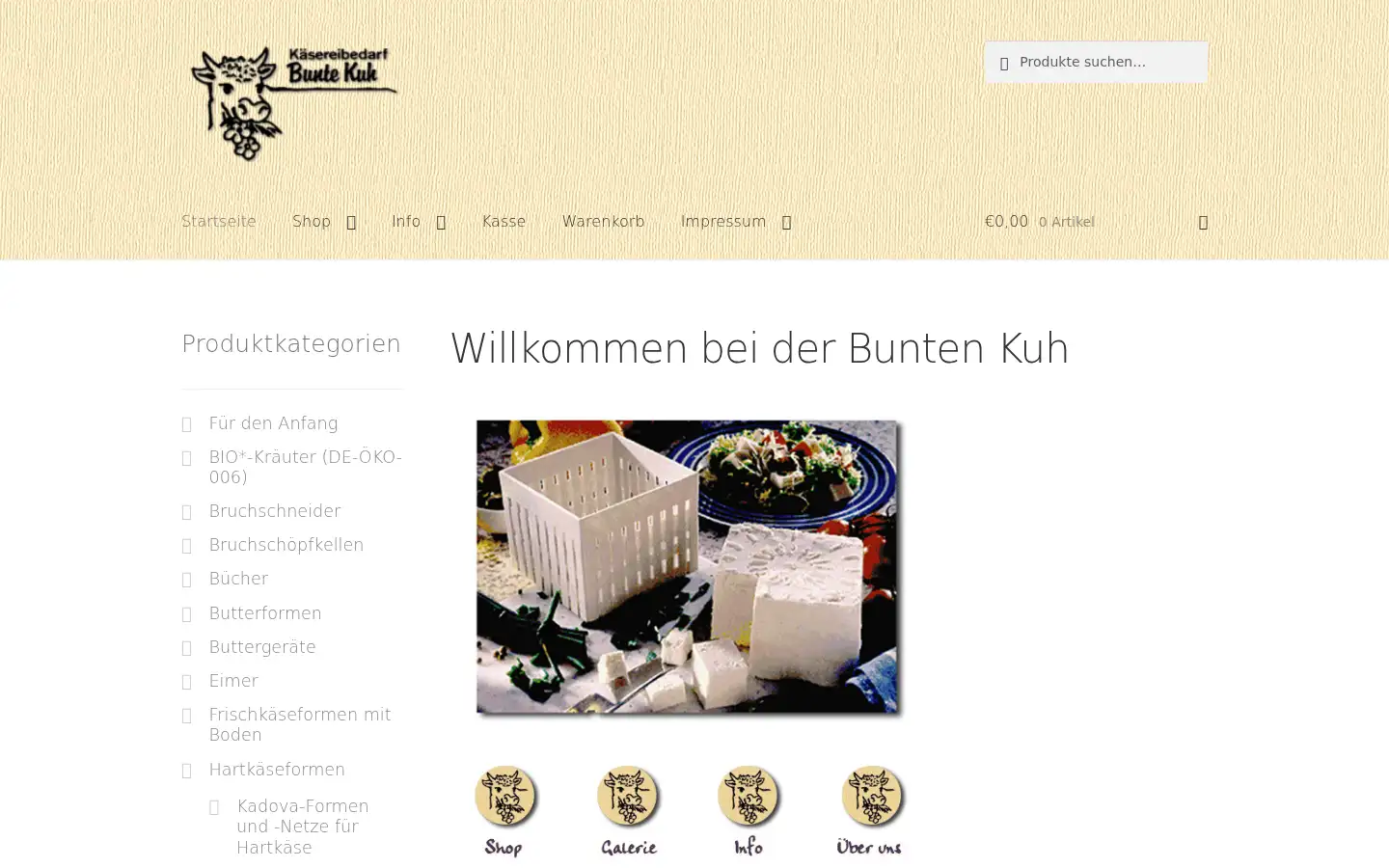 Screenshot of kaesereibedarf.de