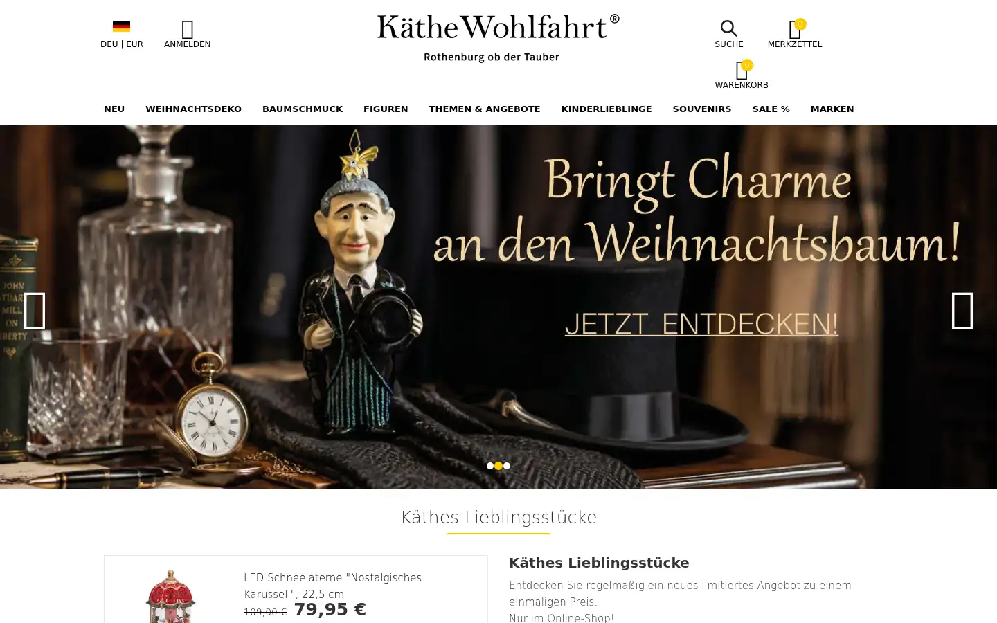 Screenshot of kaethe-wohlfahrt.com