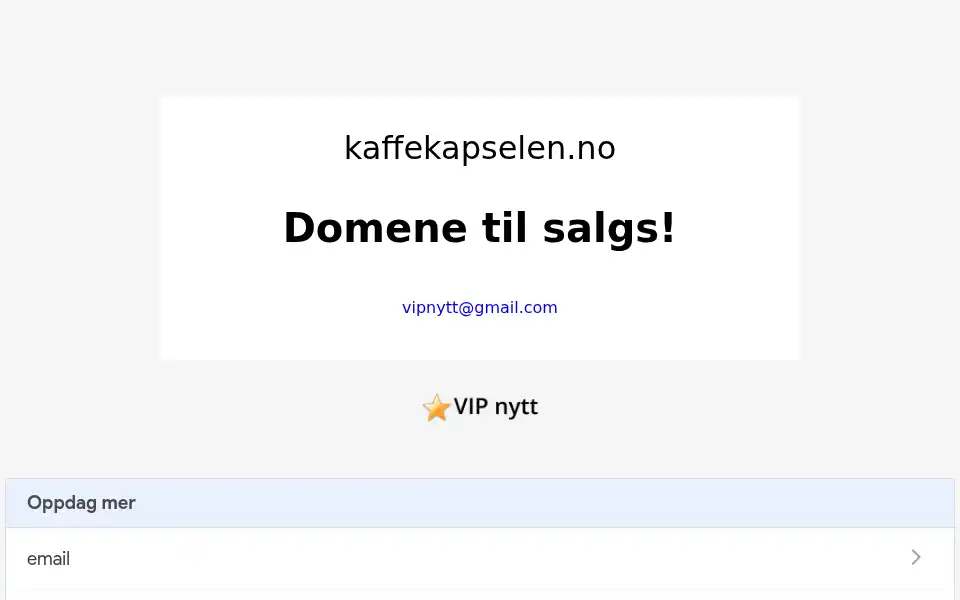 Screenshot of kaffekapselen.no