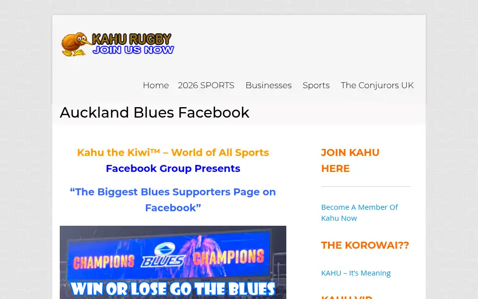Screenshot of kahuthekiwi.com