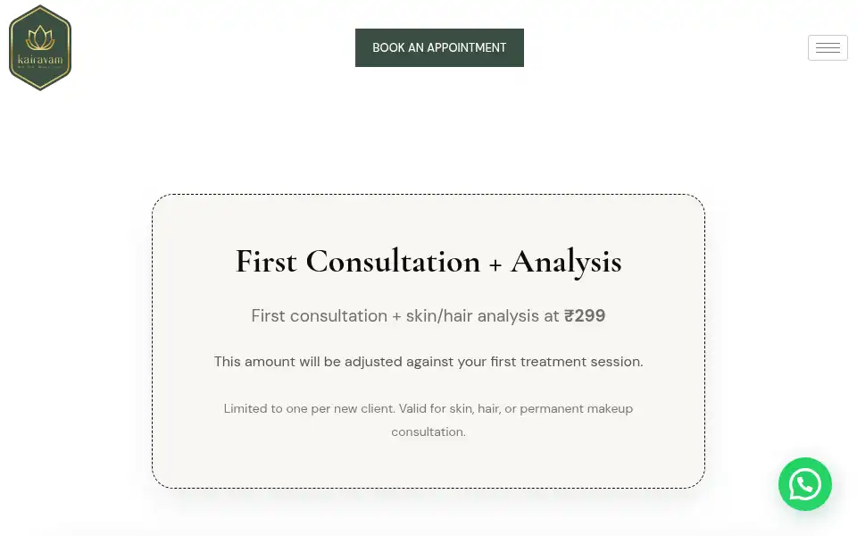 Screenshot of kairavamindia.com