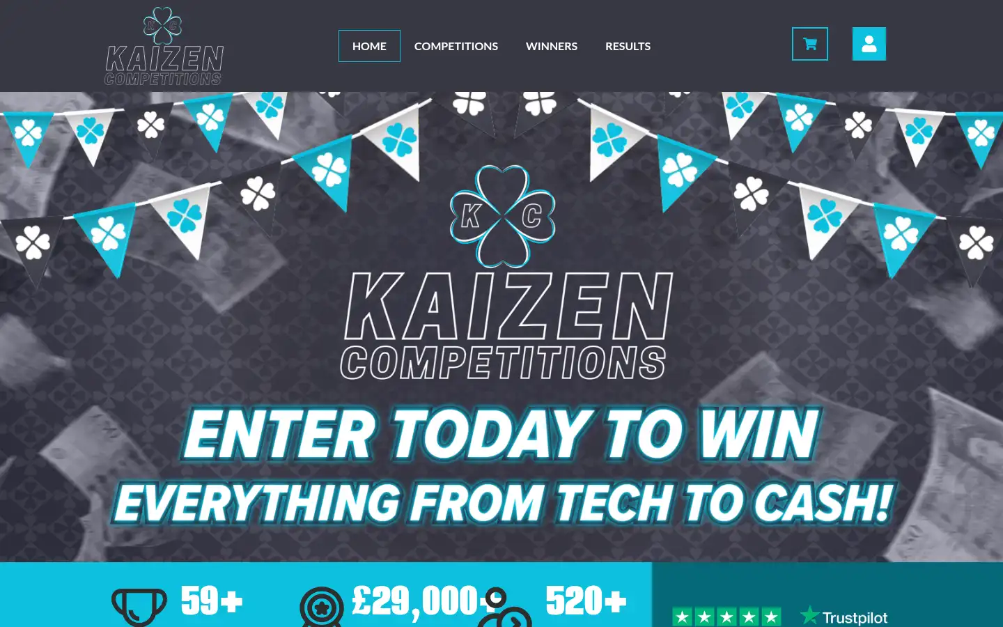 Screenshot of kaizencompetitions.co.uk
