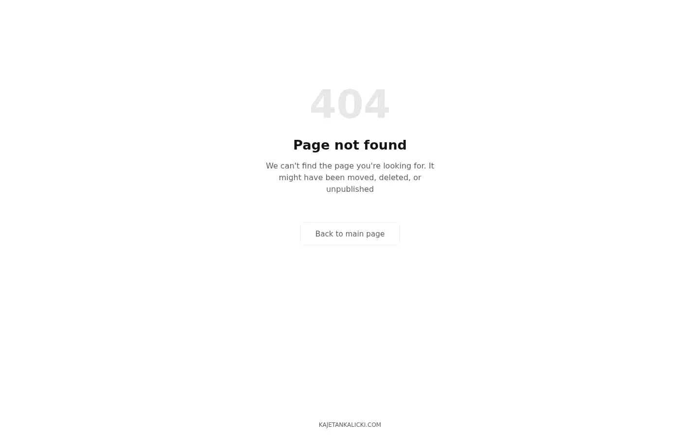 Screenshot of kajetankalicki.com