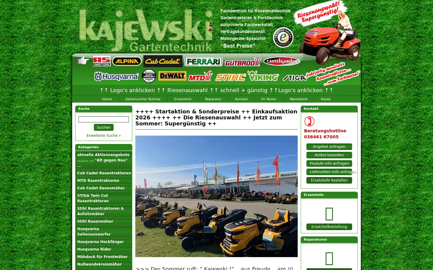 Screenshot of kajewski-gartentechnik.de