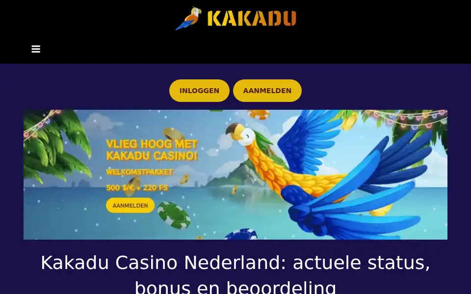 Screenshot of kakaducasino.site