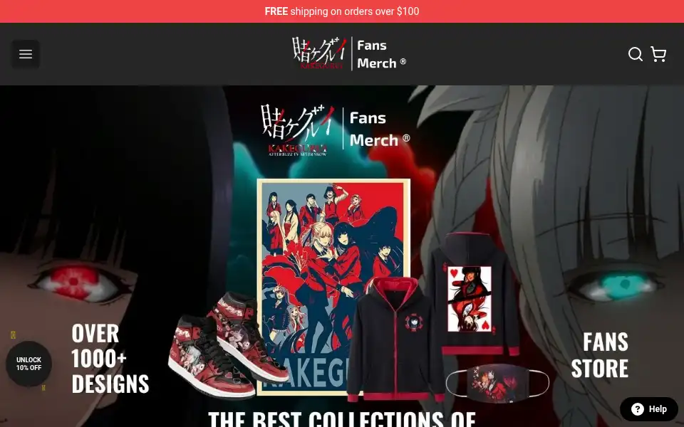 Screenshot of kakeguruimerch.com