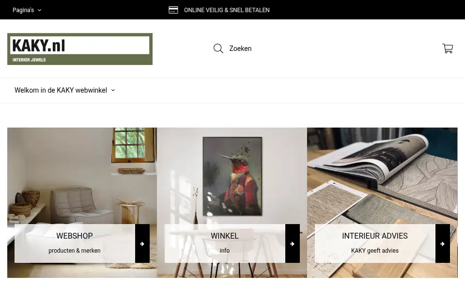 Screenshot of kaky.nl