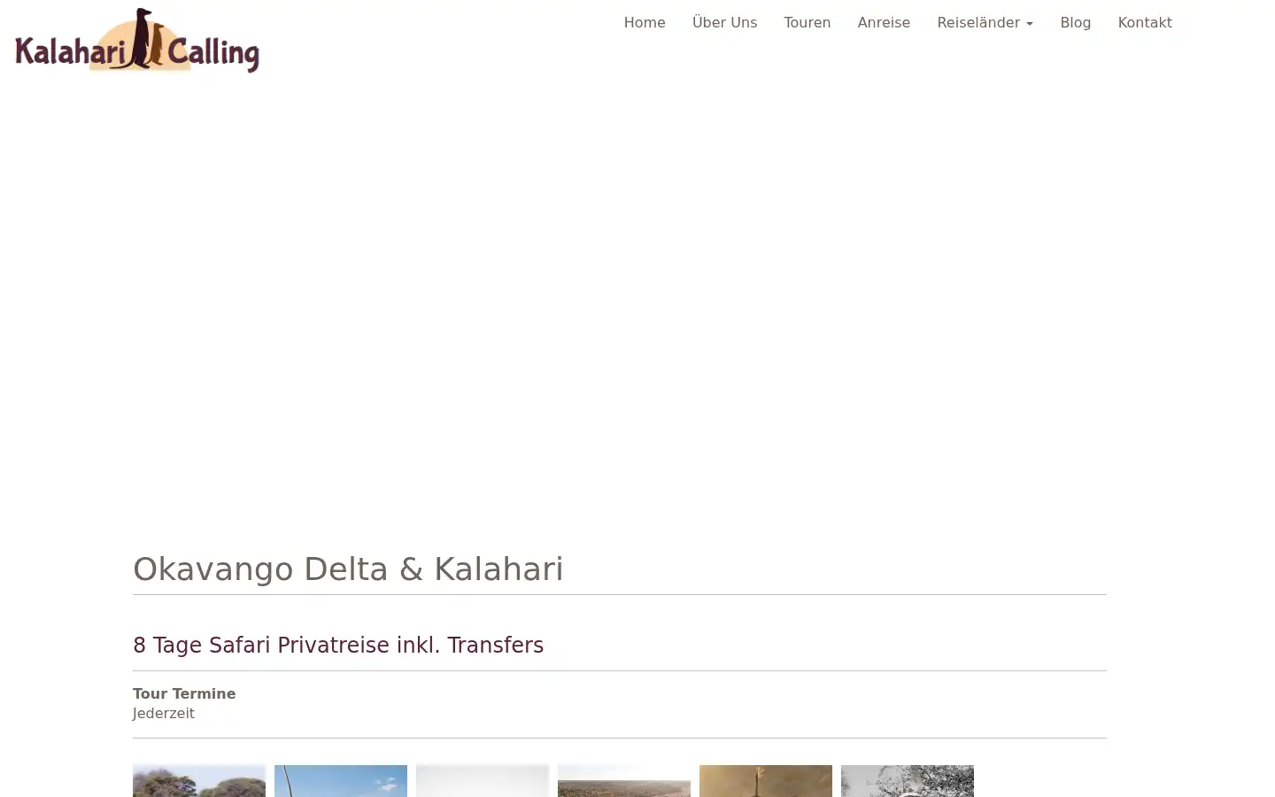 Screenshot of kalahari-calling.de