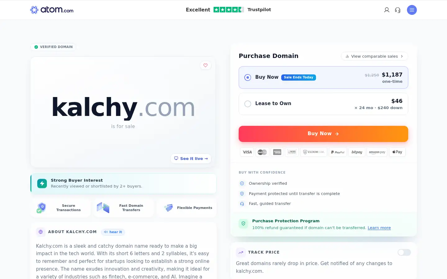 Screenshot of kalchy.com