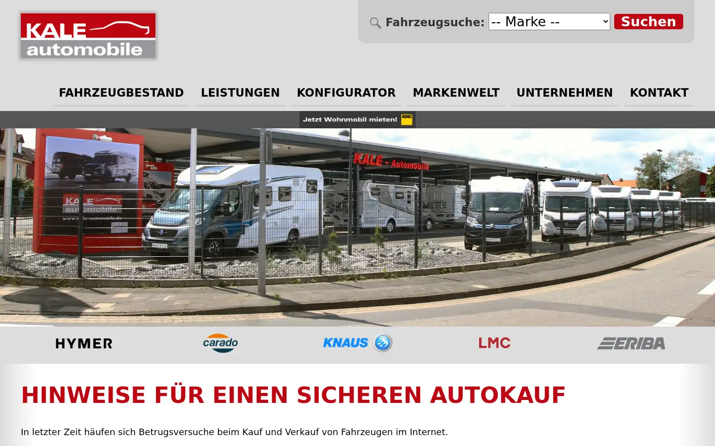 Screenshot of kale-automobile.de