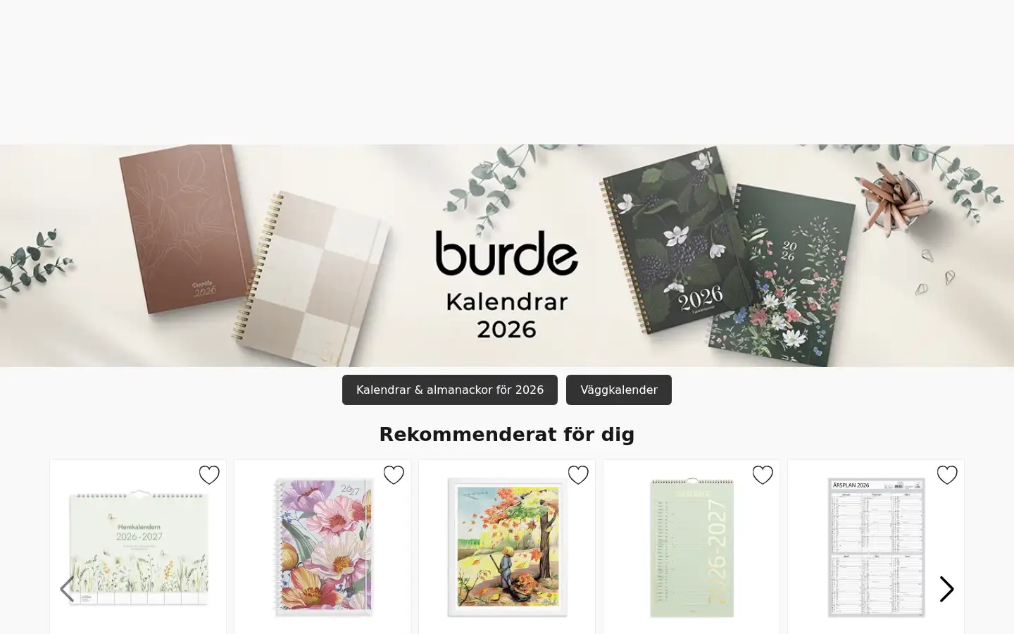 Screenshot of kalenderkungen.se