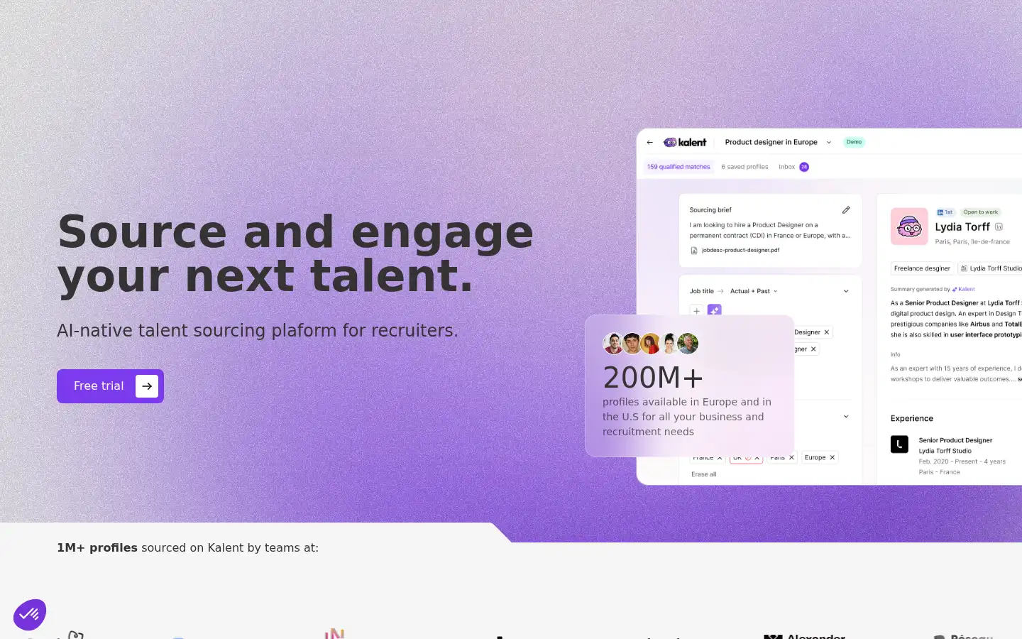 Screenshot of kalent.ai