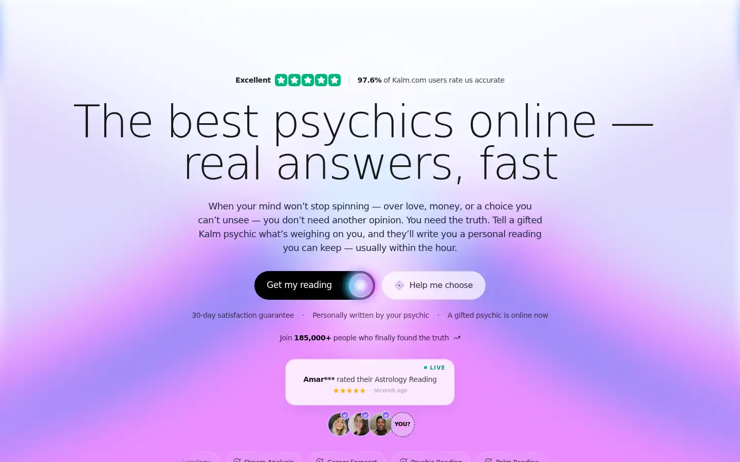 Screenshot of kalm.com