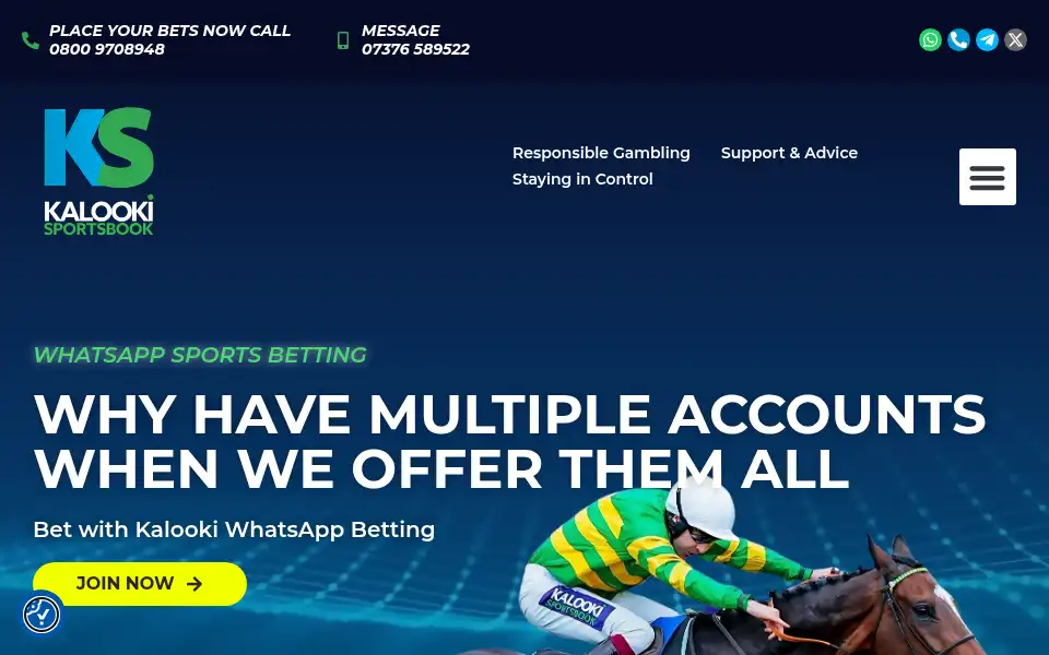 Screenshot of kalookisportsbook.co.uk