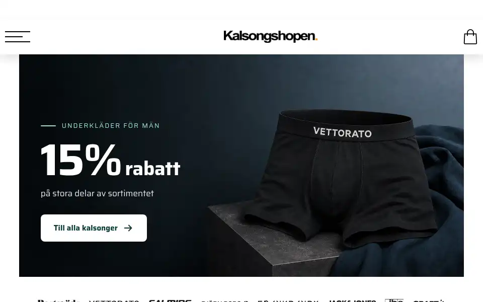 Screenshot of kalsongshopen.se
