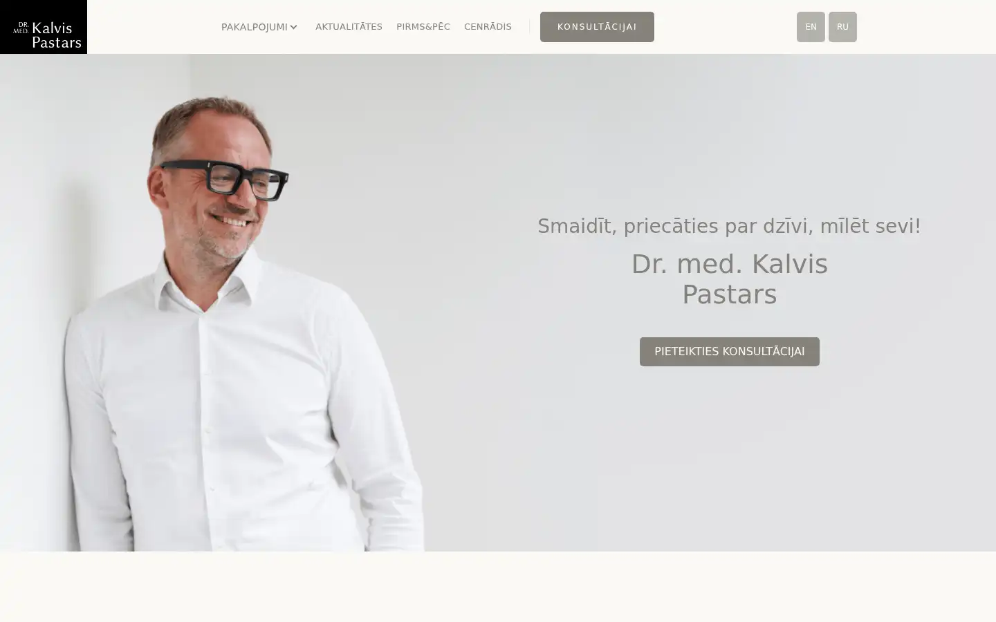 Screenshot of kalvispastars.lv