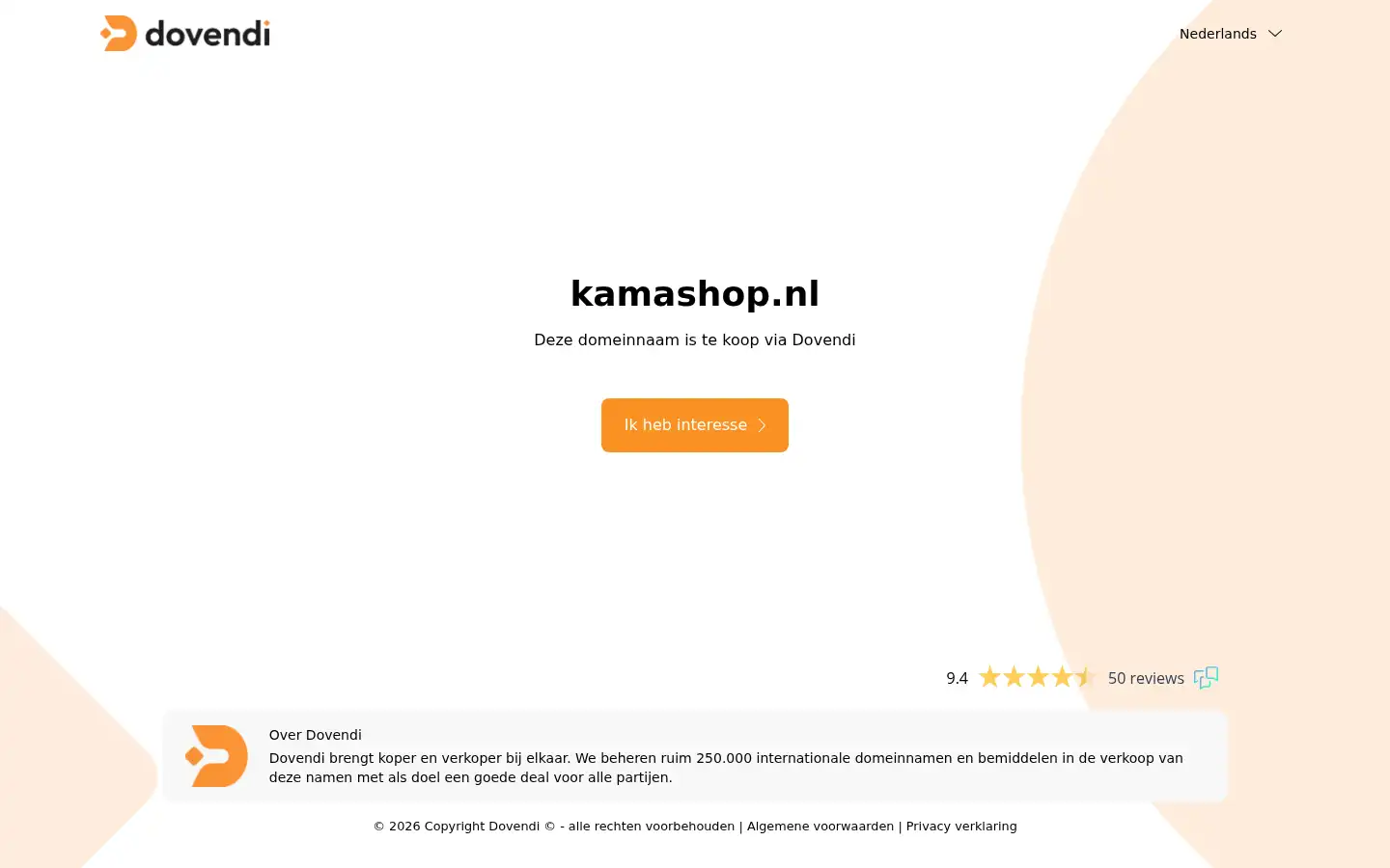 Screenshot of kamashop.nl