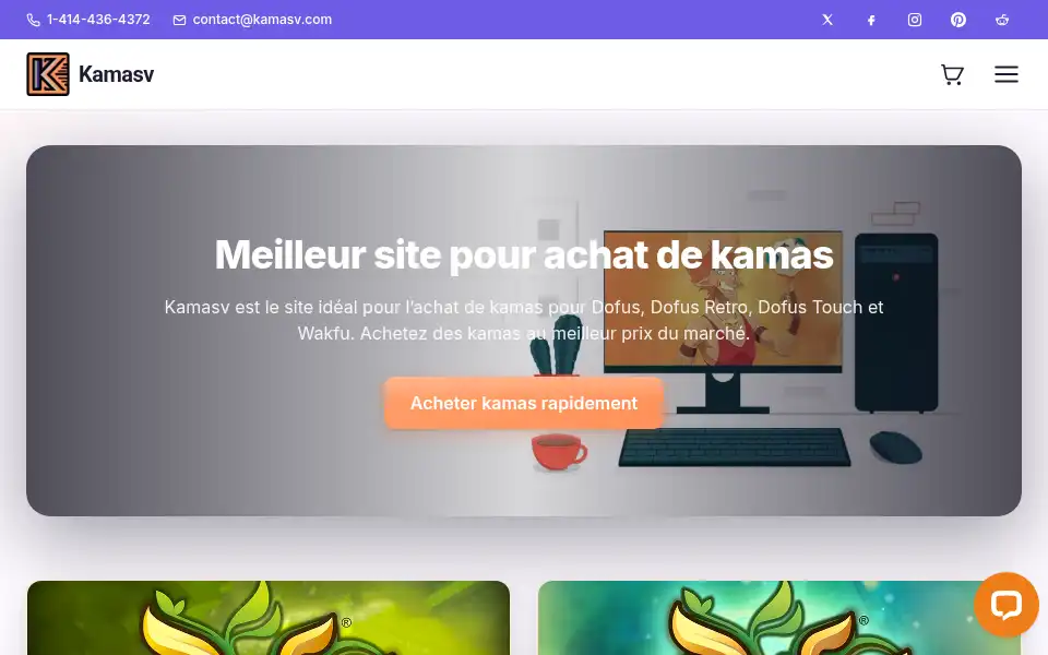 Screenshot of kamasv.com