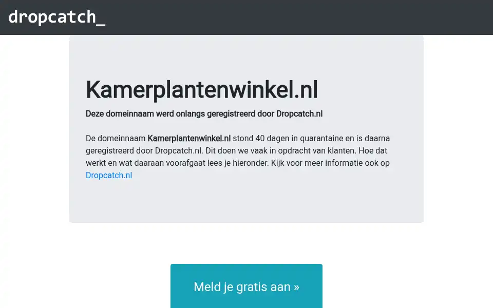 Screenshot of kamerplantenwinkel.nl