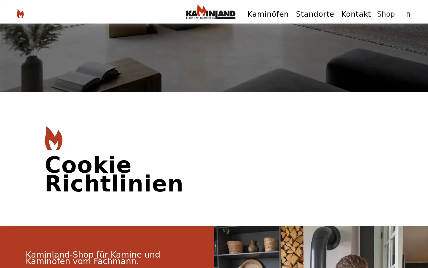Screenshot of kaminland.de
