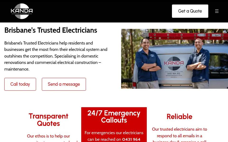 Screenshot of kandasolutions.com.au