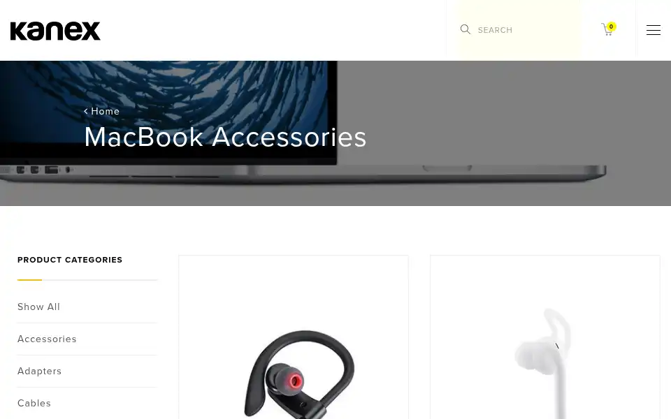 Screenshot of kanex.com