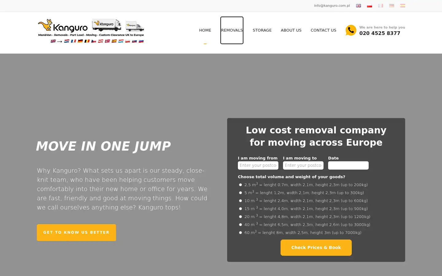 Screenshot of kanguro.com.pl