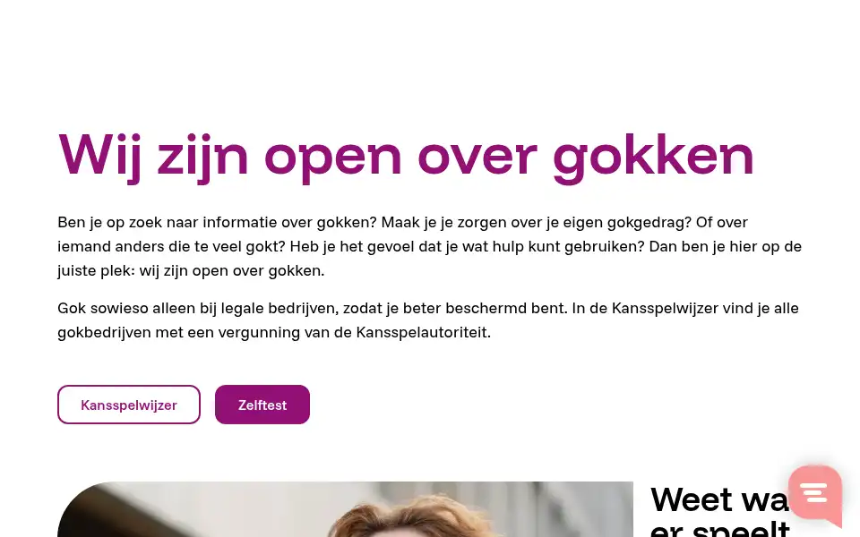 Screenshot of kansspelautoriteit.nl