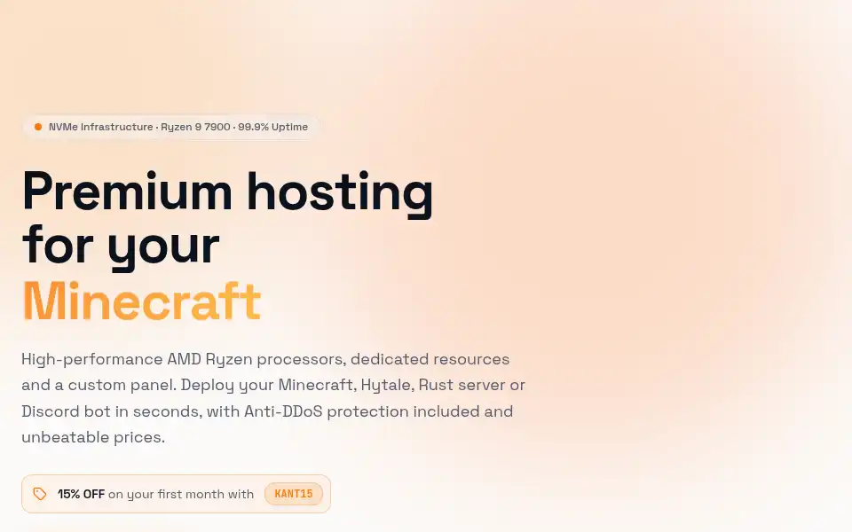 Screenshot of kanthosting.com