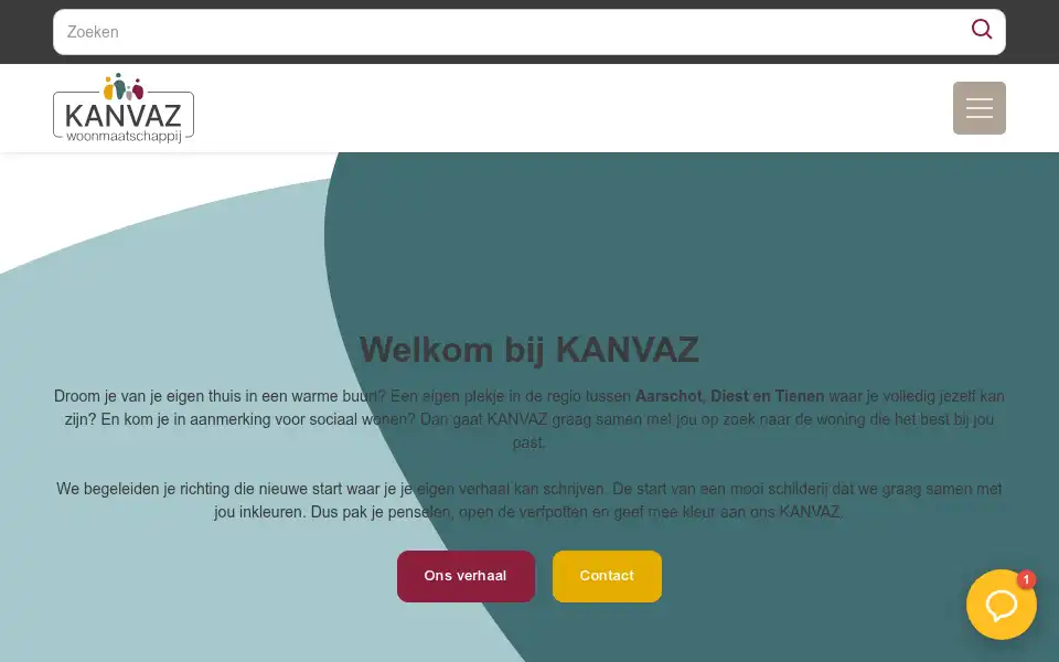 Screenshot of kanvaz.be
