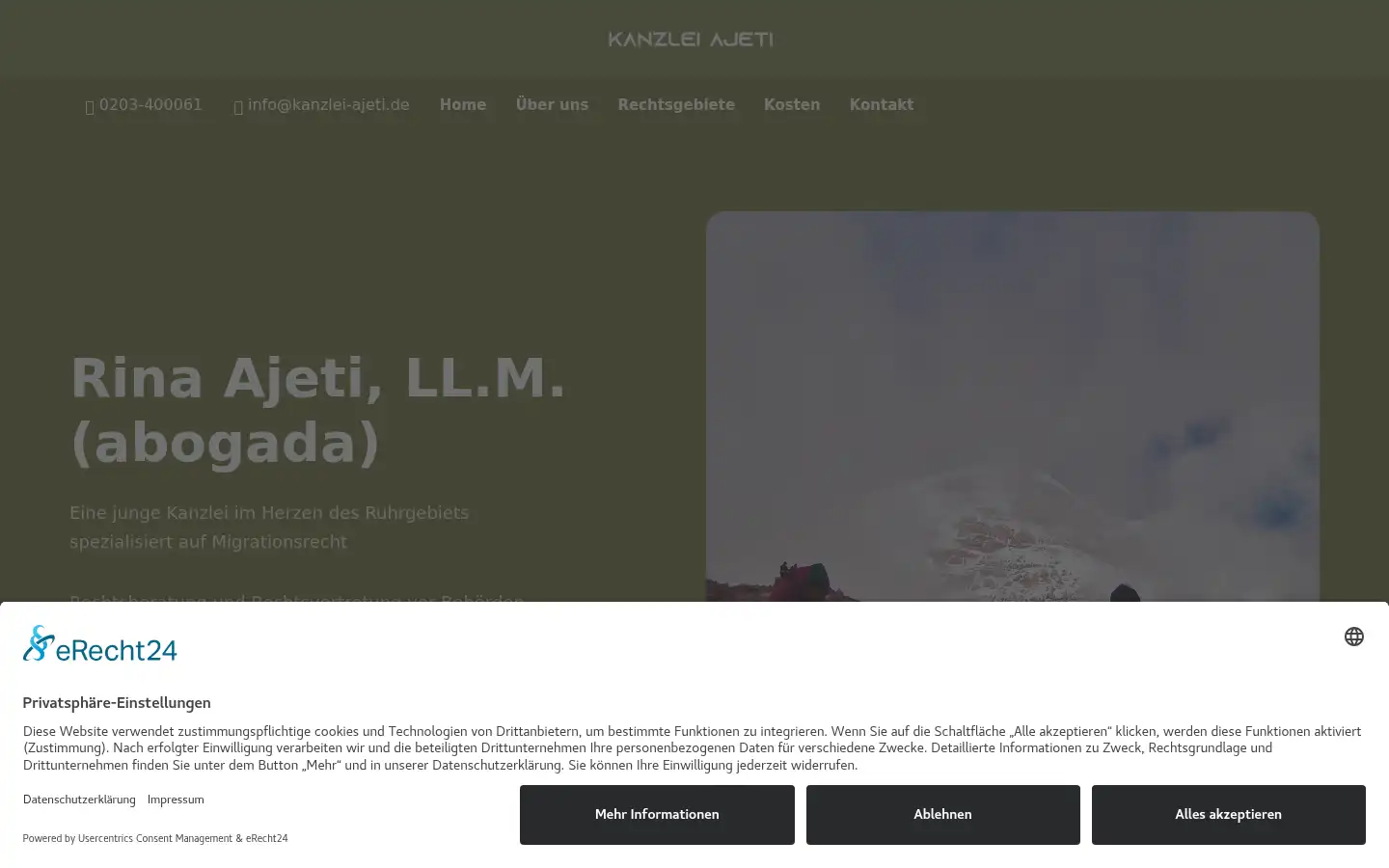 Screenshot of kanzlei-ajeti.de