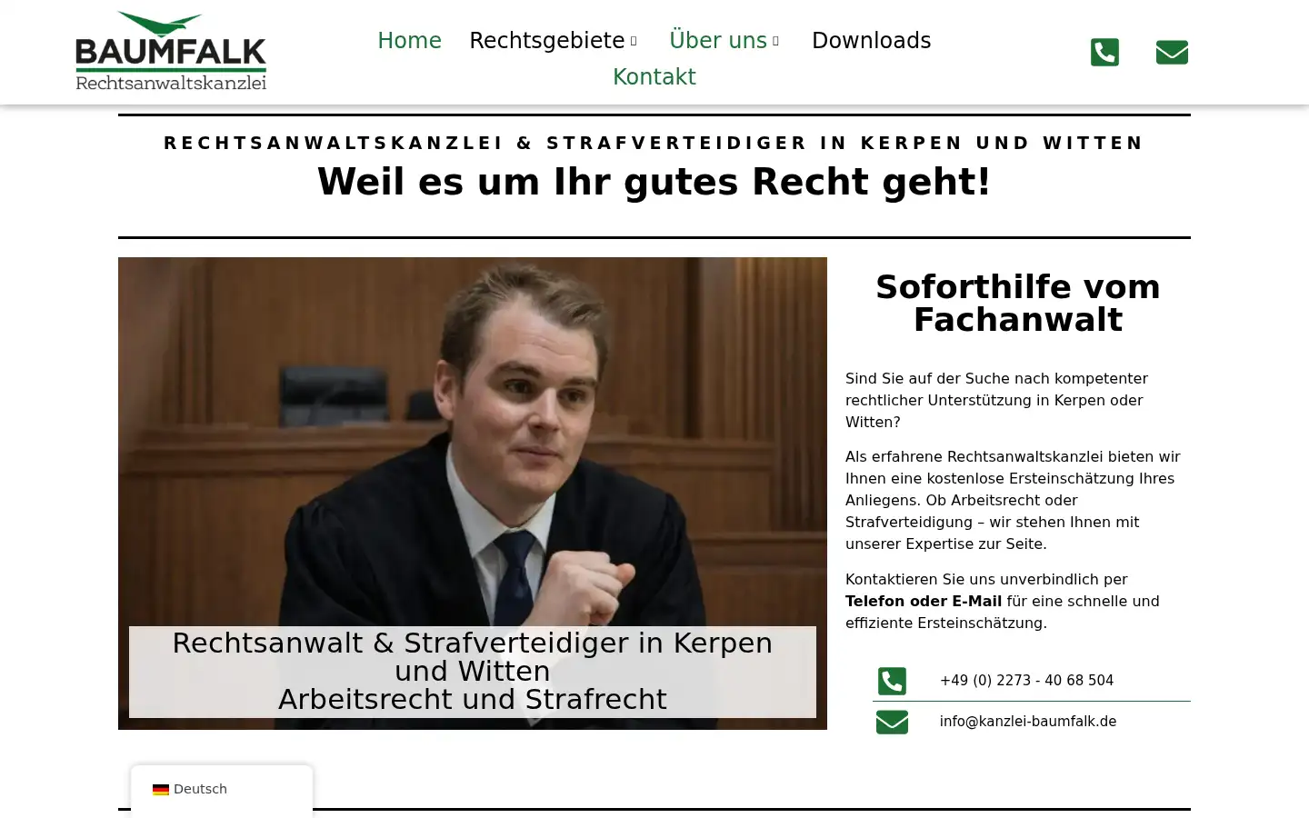 Screenshot of kanzlei-baumfalk.de