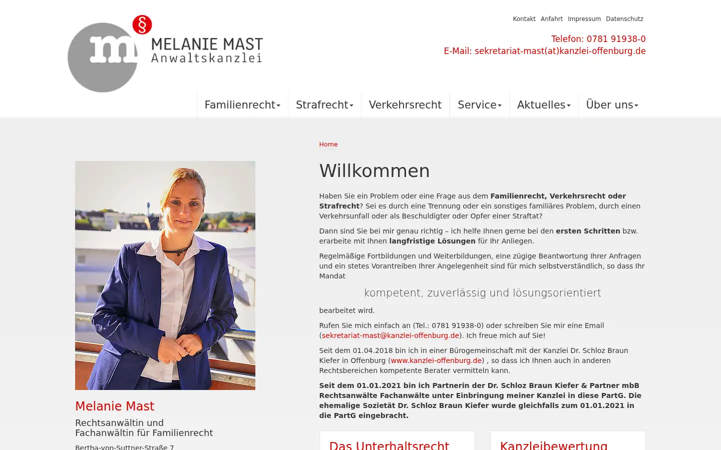 Screenshot of kanzlei-mast.de
